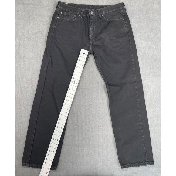 Levis 505 Jeans Men 36x32 Black Straight Leg Denim Classic Fit‎ Casual Everyday - Picture 3 of 11